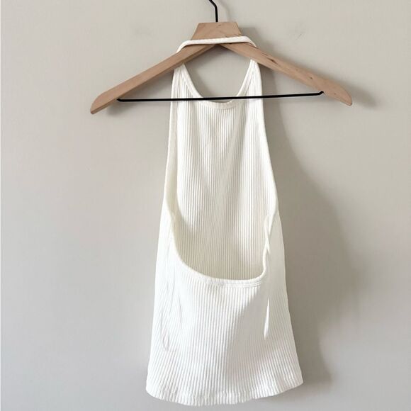 Alexander Wang Ribbed Knit Halter Top in White Size XS - Picture 7 of 7